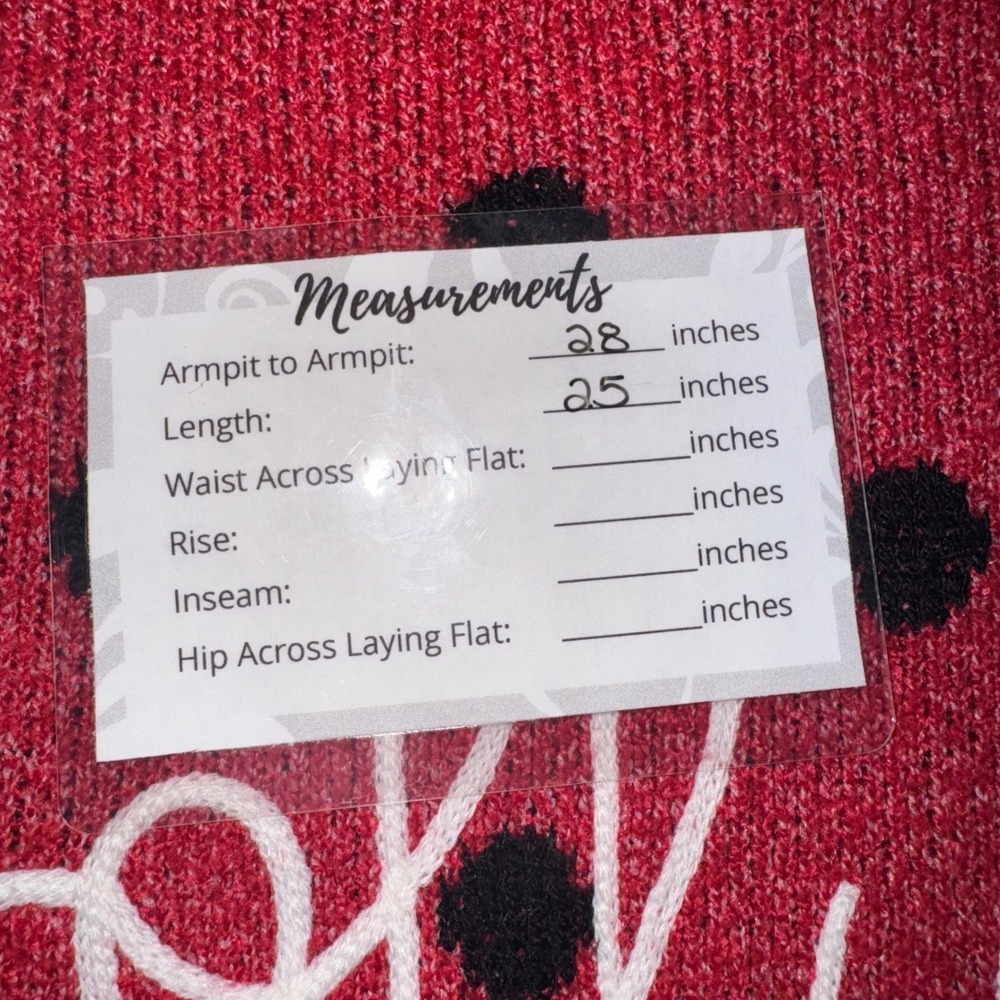 Adrienne Vittadini Womens 2X‎ Red Black Polka Dot Jolly Christmas Sweater - Picture 7 of 9